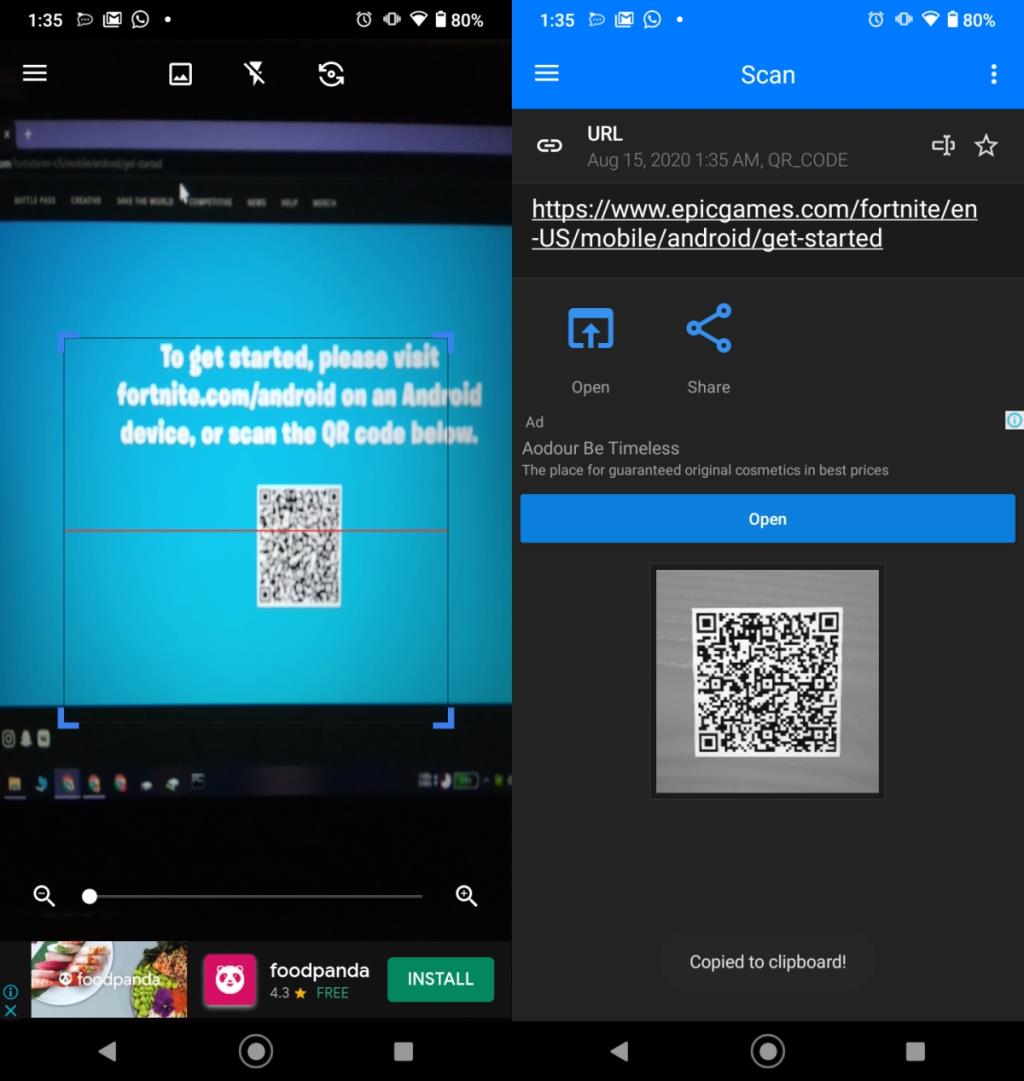 Cara memindai kode QR di Android