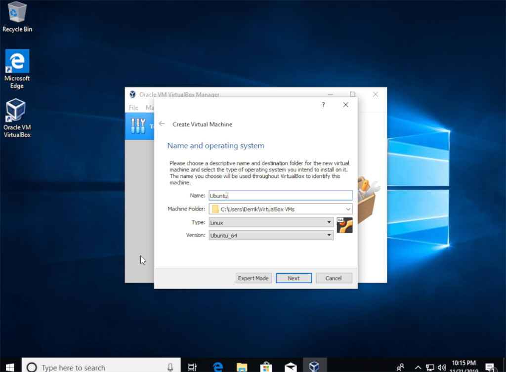 Cara mengatur mesin virtual Linux di Windows