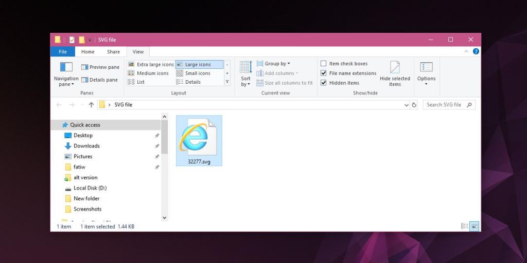 Windows10のファイルエクスプローラーでSVGサムネイルプレビューを有効にする方法