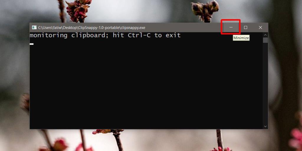 Cara meminimalkan jendela Command Prompt ke baki sistem pada Windows 10