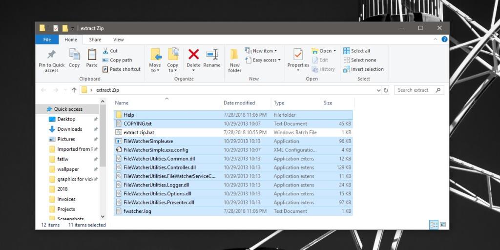 วิธีการแยกไฟล์ Zip โดยอัตโนมัติใน Windows 10