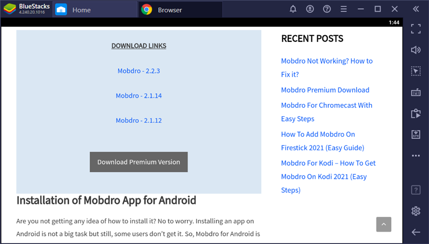 Guia de download e instalação completa do Mobdro (atualizado em 2021)