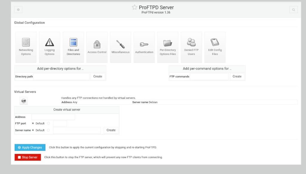 Cara mengatur server FTP di Ubuntu dengan Webmin