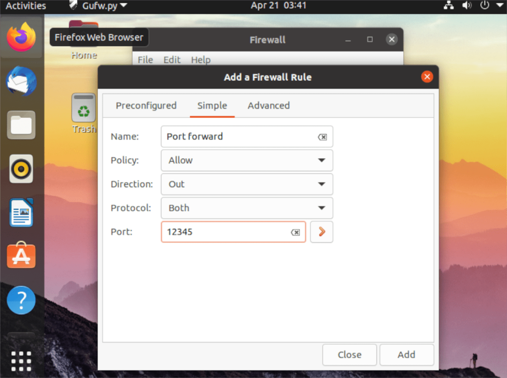 วิธีพอร์ตไปข้างหน้าผ่านไฟร์วอลล์บน Ubuntu