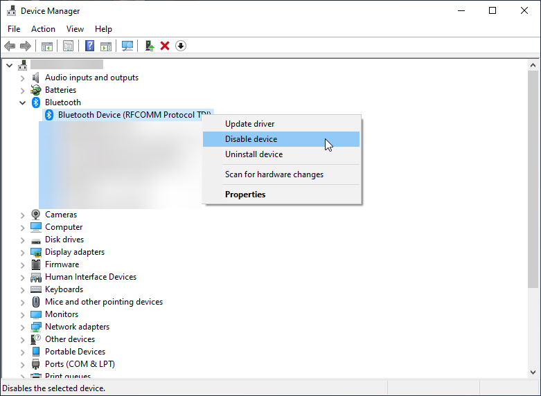 วิธีปิด Bluetooth ใน Windows 10 (ปิดการใช้งาน Bluetooth)