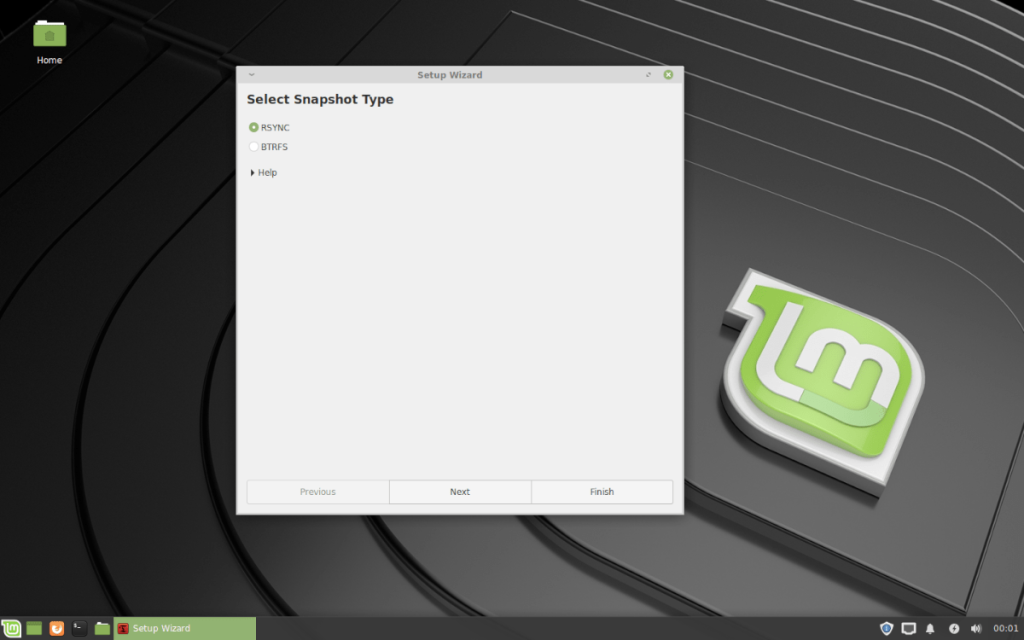 Como configurar um instantâneo de backup no Linux Mint