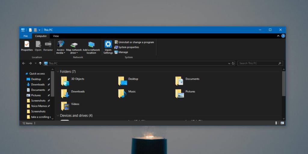 Cara memperbaiki teks hitam di bilah lokasi File Explorer pada mode gelap Windows 10