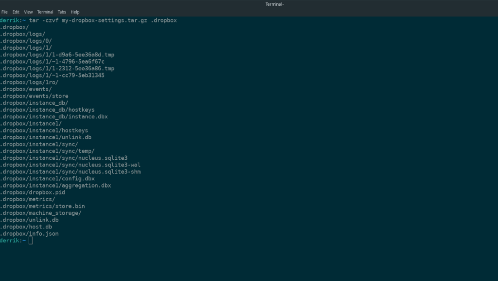 Como fazer backup das configurações do Dropbox no Linux
