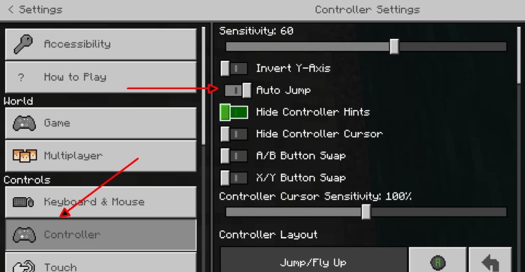Como habilitar o salto automático no Minecraft no Windows 10