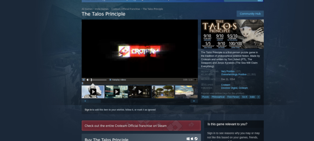 วิธีเล่น The Talos Principle บน Linux