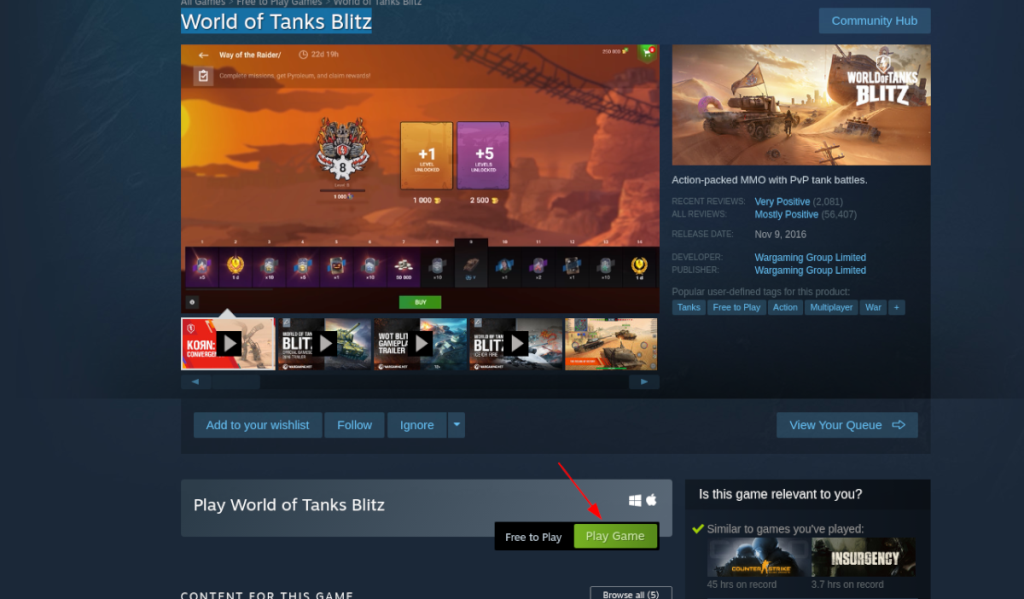 Cara memainkan World of Tanks Blitz di Linux