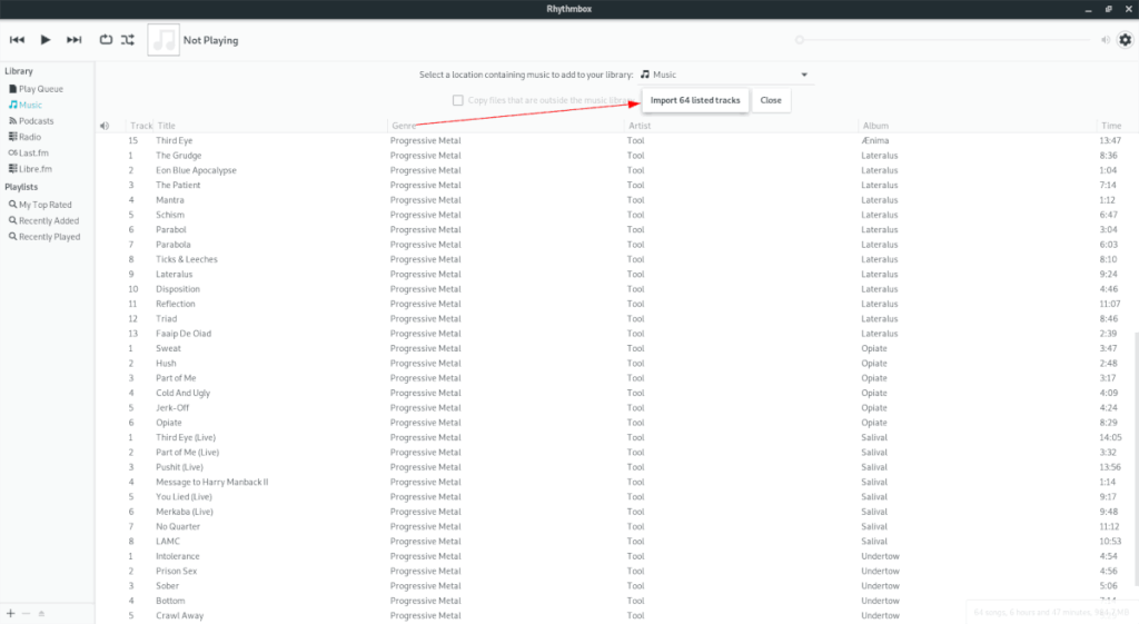 Cómo configurar una biblioteca de música en Rhythmbox en Linux