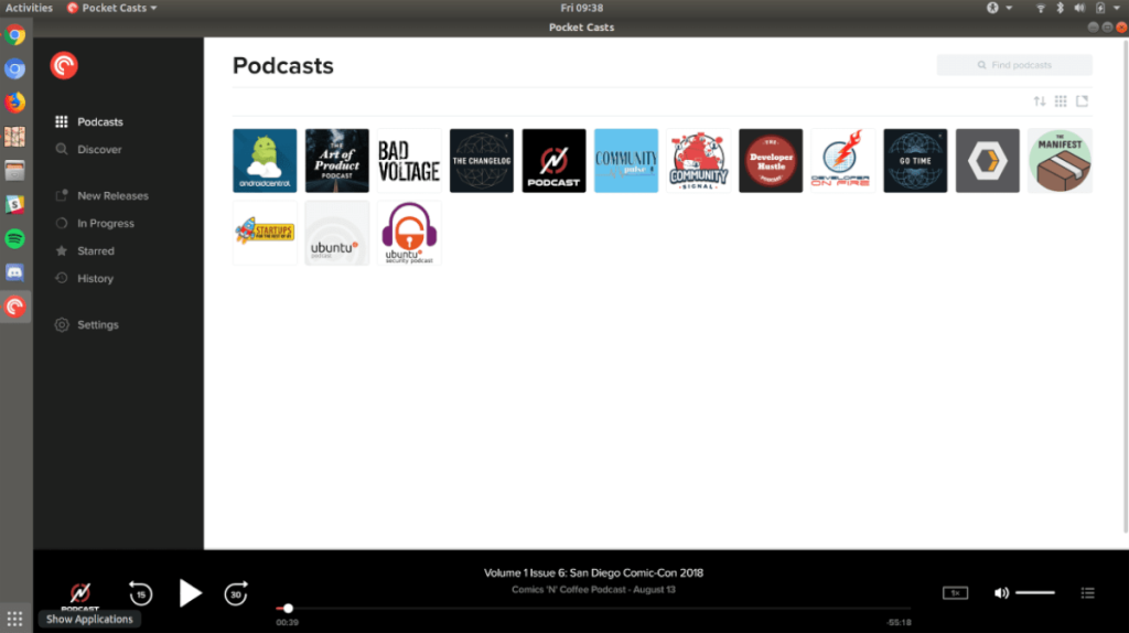 Como usar a interface da web PocketCasts no Linux