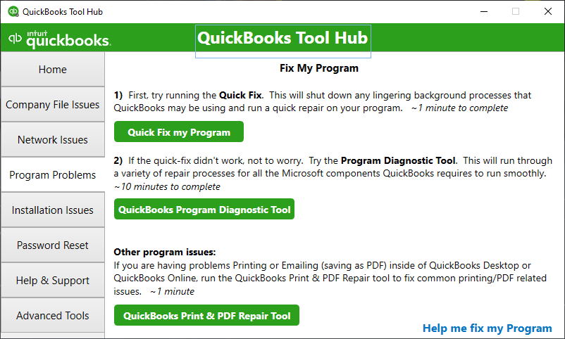 QuickBooks Tool Hub: ดาวน์โหลด ติดตั้ง วิธีใช้งาน