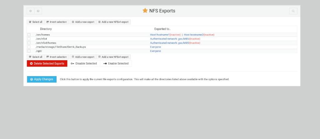 Como configurar um compartilhamento NFS no Webmin no Ubuntu Server