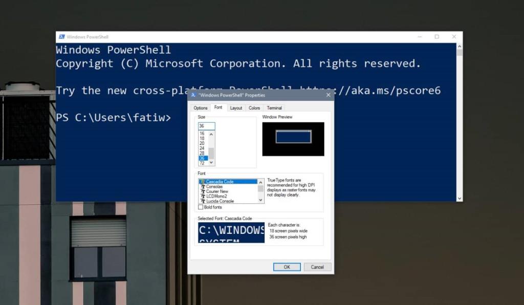 Cara menggunakan font Cascadia Code di Command Prompt di Windows 10