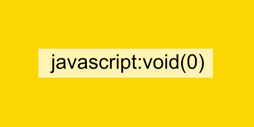 วิธีแก้ไข javascript: void(0) Error in Chrome