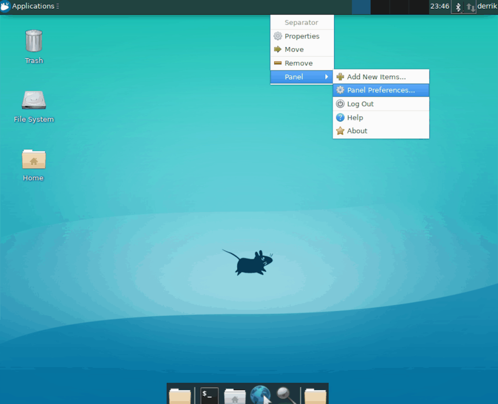 วิธีซ่อนแอพจากซิสเต็มเทรย์ใน XFCE4