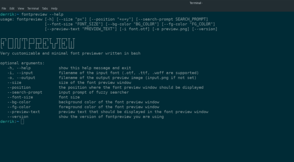 Como visualizar fontes na linha de comando no Linux