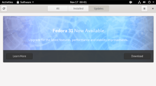 วิธีอัปเกรดเป็น Fedora 31