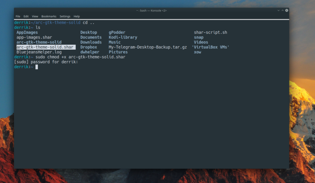 Cara membuat arsip self-extracting di Linux