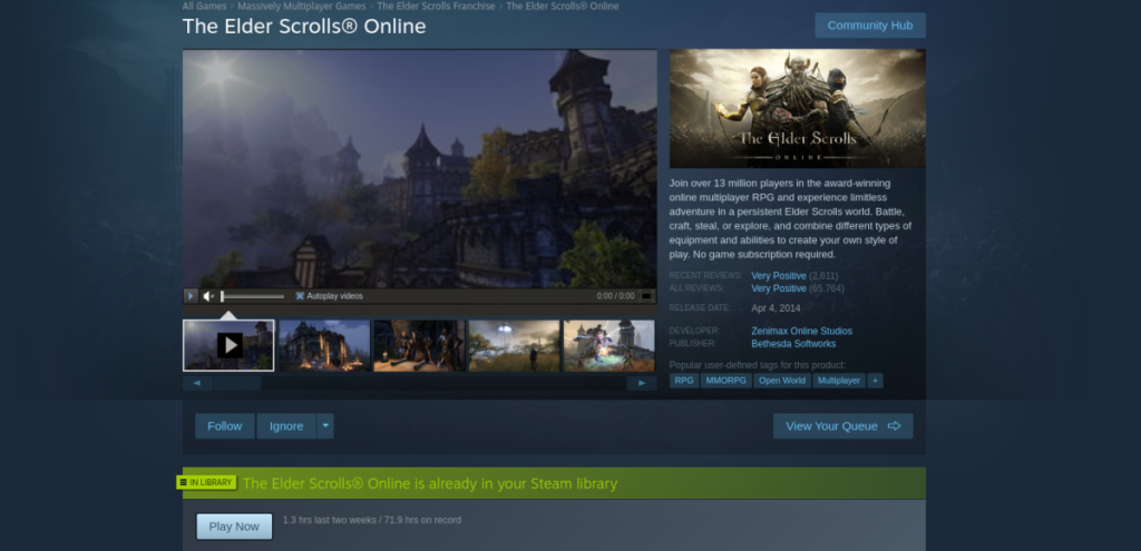 Como jogar The Elder Scrolls Online no Linux