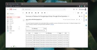 Cómo detener los correos electrónicos de fallas en Google Apps Script