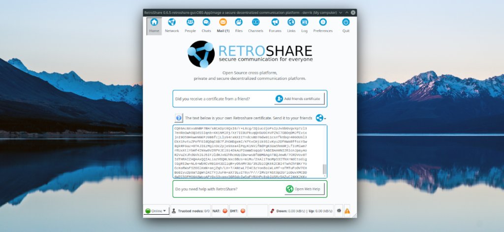 Cara mengatur RetroShare di Linux