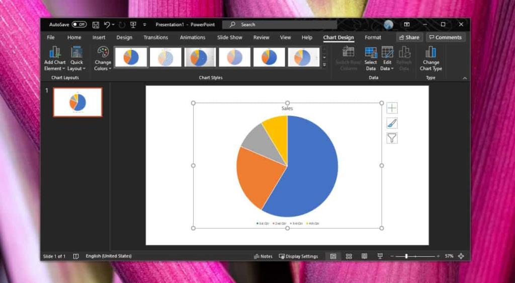 Como definir uma cor personalizada para um tema de gráfico no PowerPoint para Office 365