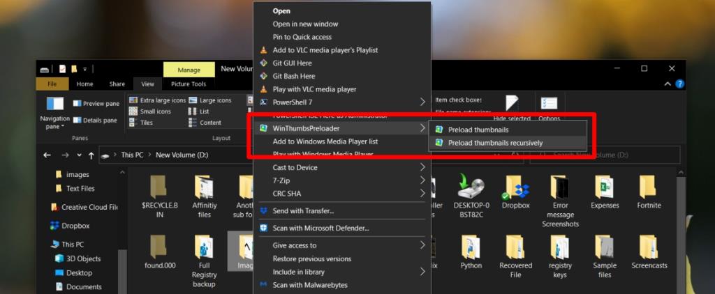 Como pré-carregar miniaturas para arquivos e pastas no Windows 10