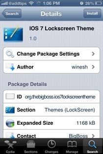 Получите плоский iOS 7 Посмотрите на экран блокировки iOS 6 с этой темой