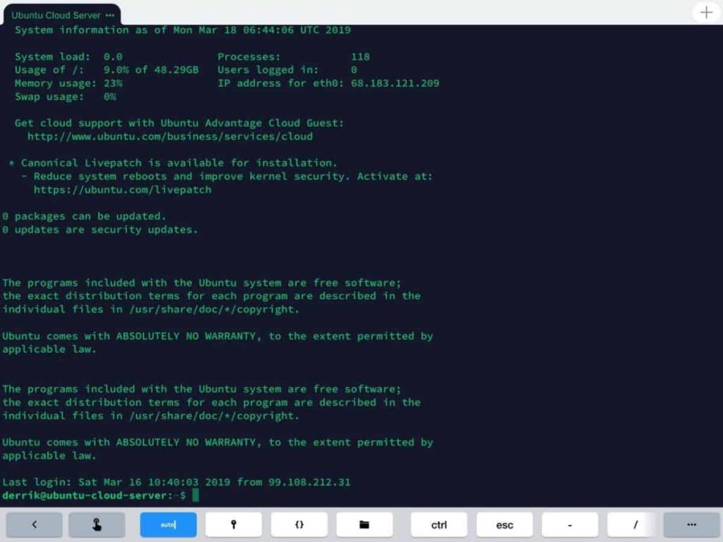 Bagaimana menghubungkan ke server Linux dari iPad