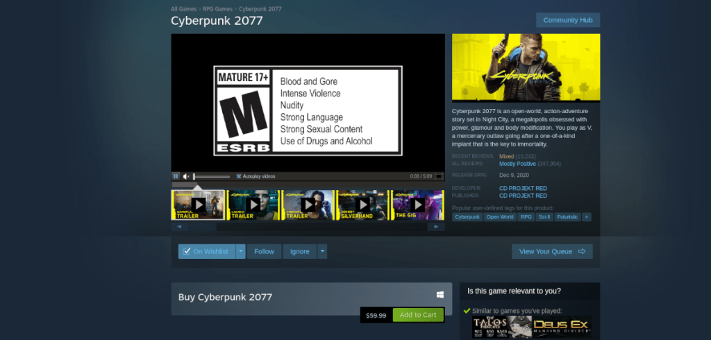 Cómo jugar Cyberpunk 2077 en Linux