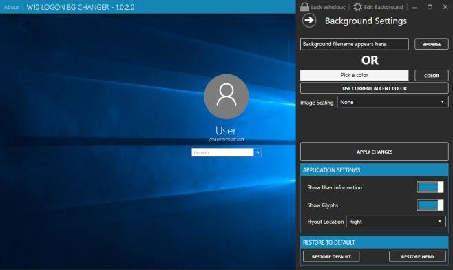 Alterar o plano de fundo da tela de login no Windows 10