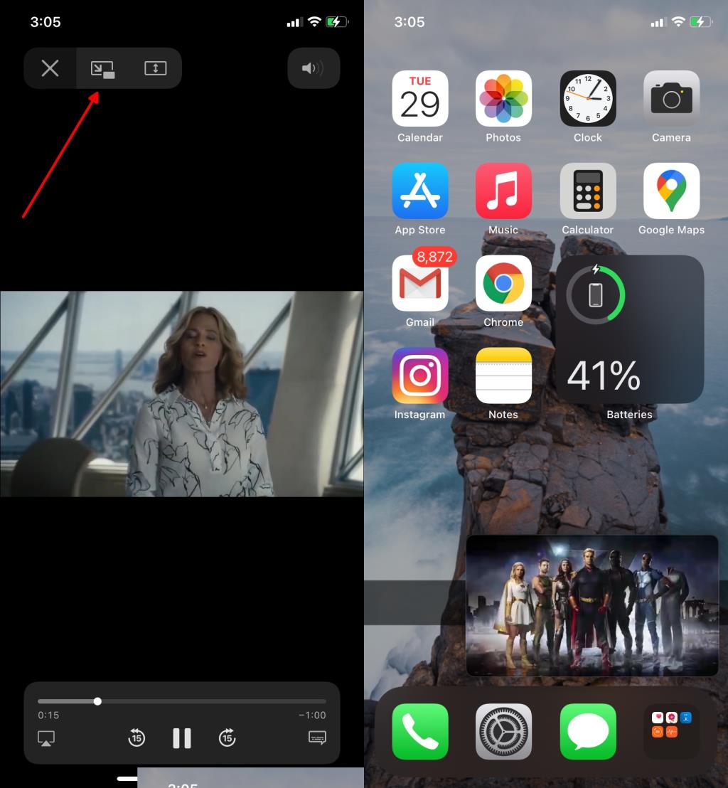 วิธีดู Netflix in Picture in Picture บน iPhone