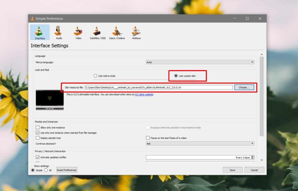 Come installare una skin del lettore VLC su Windows 10