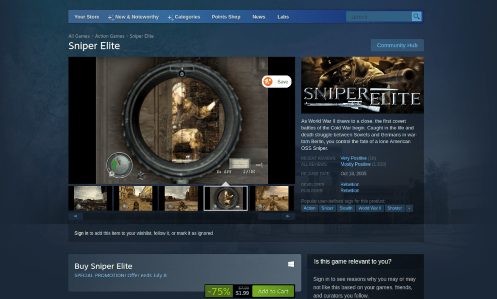 Как играть в Sniper Elite в Linux