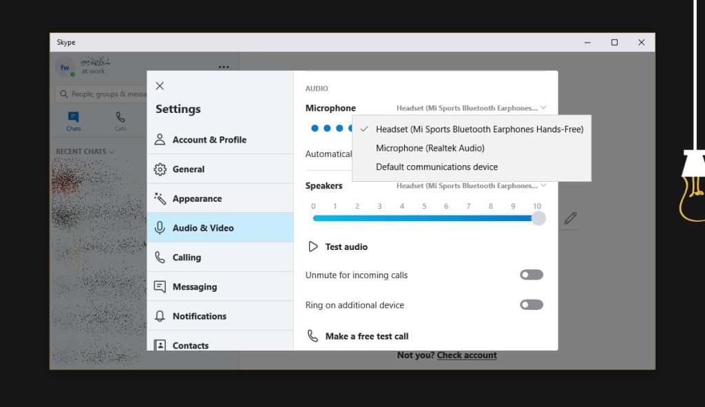 Cara mengubah perangkat audio di Skype di Windows 10