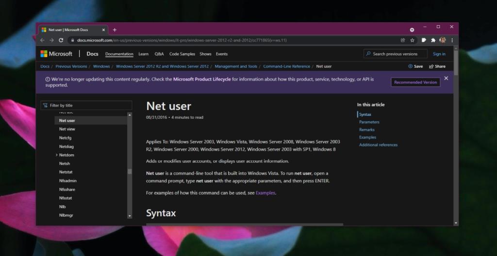 Como usar o comando Net User no Windows 10