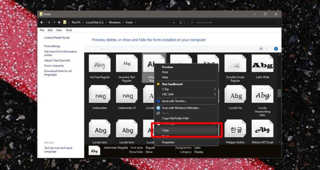 Como exportar uma fonte do sistema no Windows 10