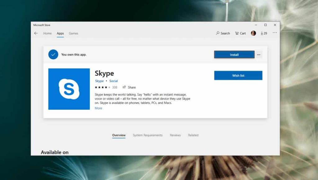 Cara mencopot pemasangan aplikasi Skype UWP di Windows 10