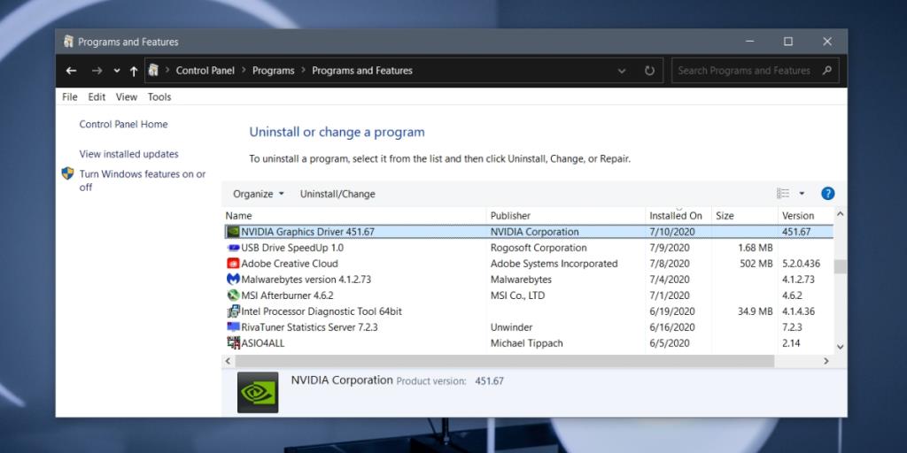 วิธีถอนการติดตั้ง GeForce Experience บน Windows 10