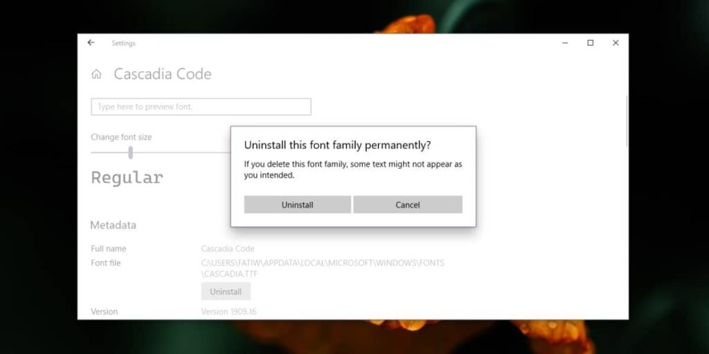Como desinstalar uma fonte no Windows 10