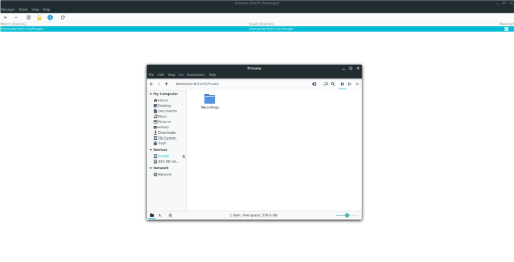 So verwalten Sie Encfs-Stashes unter Linux