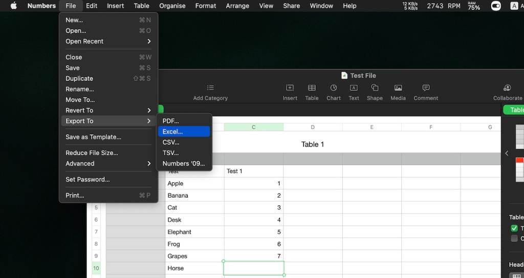 Como abrir um arquivo do Numbers no Excel