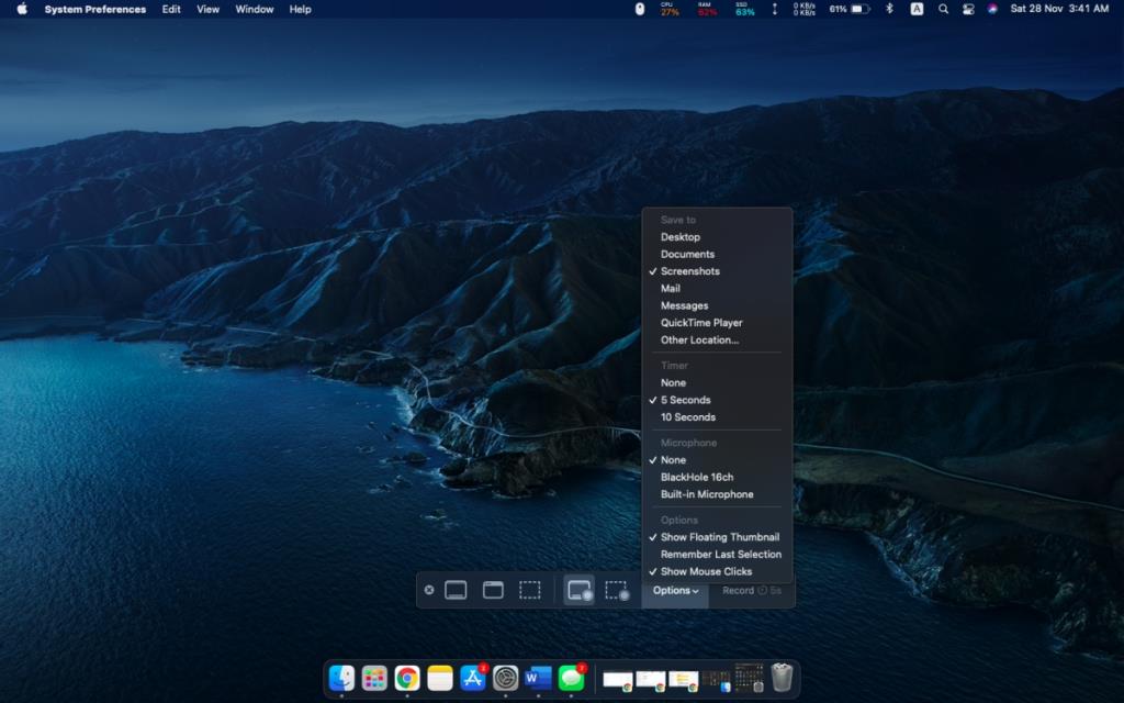 Come trovare screenshot su macOS