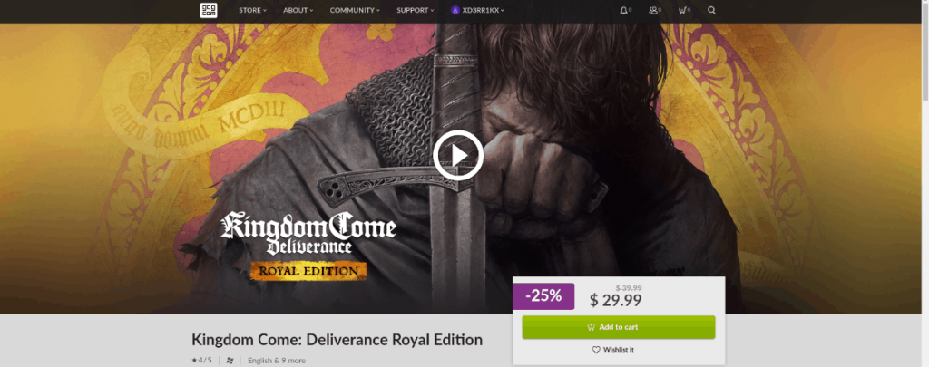 Cara memainkan Kingdom Come: Deliverance di Linux