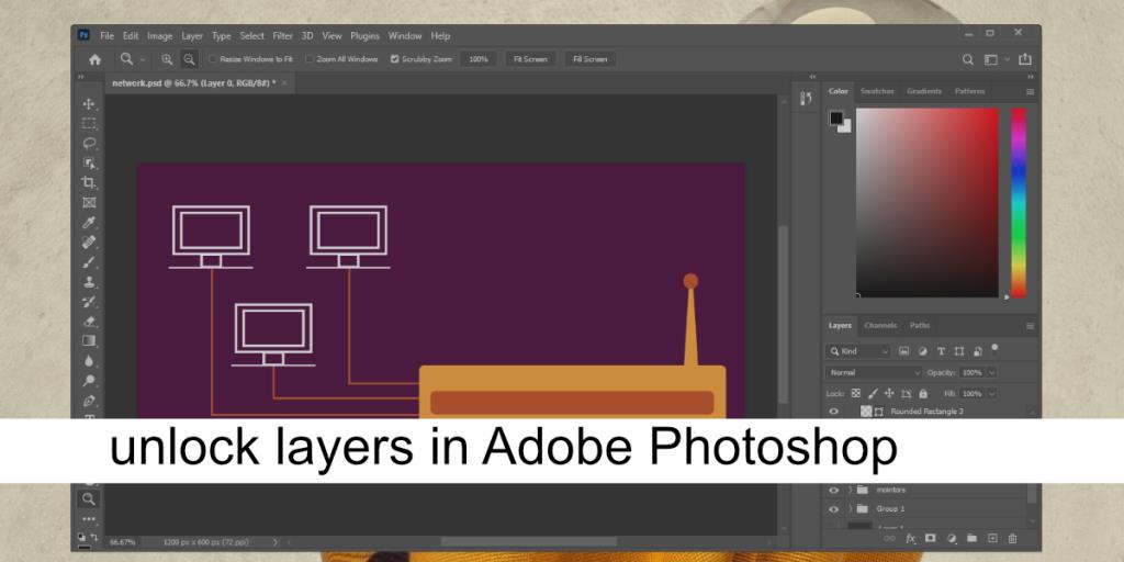 วิธีปลดล็��กเลเยอร์ใน Adobe Photoshop