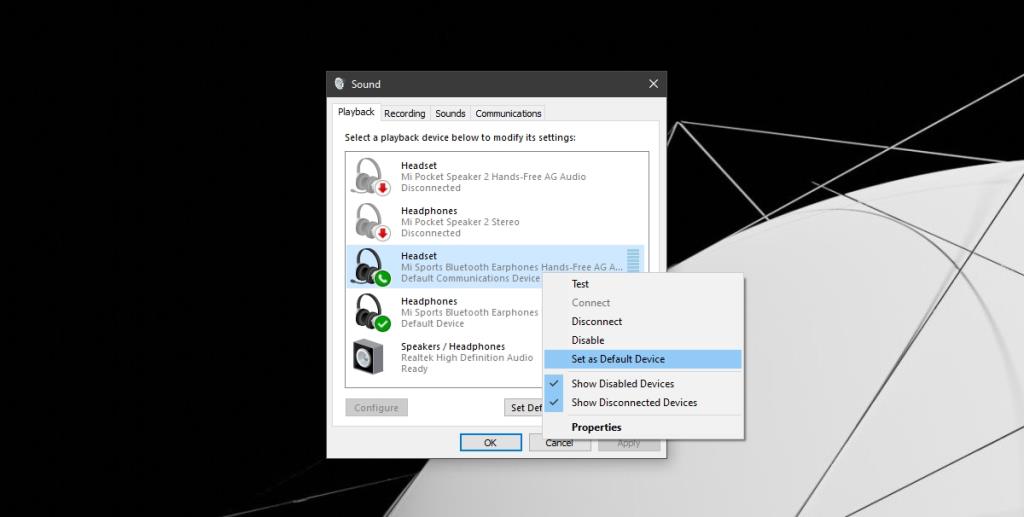 Come correggere lassenza di suono nellauricolare Bluetooth su Windows 10