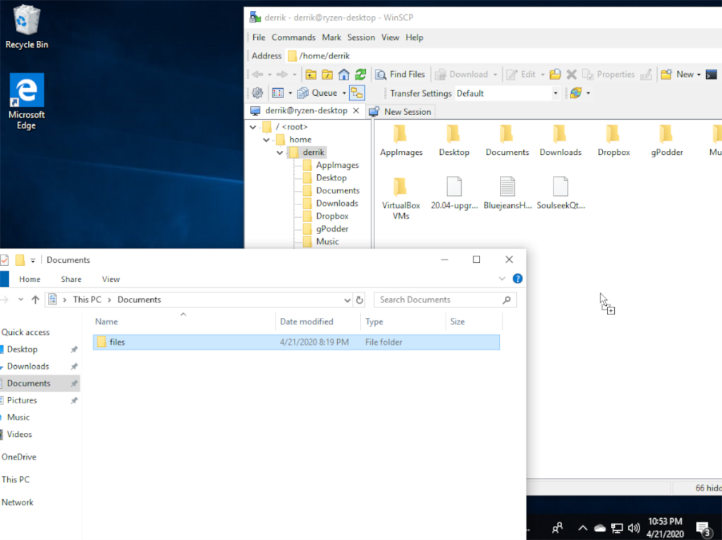 Como transferir arquivos para Linux do Windows 10 sobre SSH